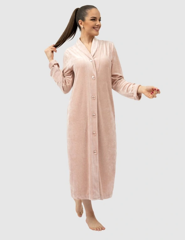 Vancouver Button Up Bamboo & Cotton Robe, hi-res image number null