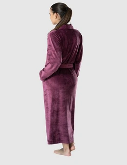 Geneve Modal and Cotton Long Robe with Shawl Collar