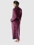 Geneve Modal and Cotton Long Robe with Shawl Collar, hi-res