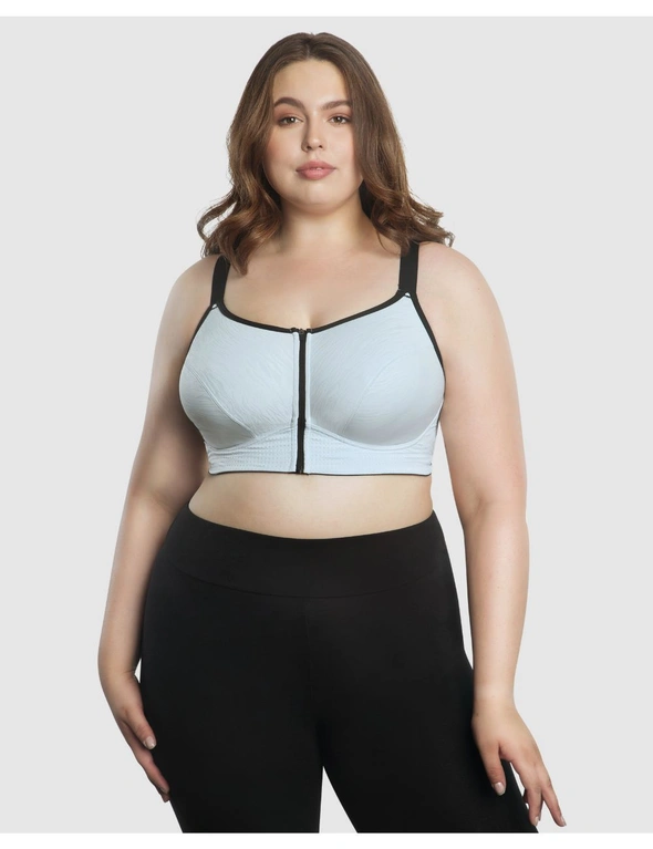 Wave Wirefree Zip Front Sports Bra, hi-res image number null