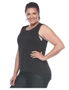 Curvy Chic Sports Lace Back Tank, hi-res