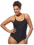 Curvy Chic Sports Racer Back Swimsuit with Zip, hi-res