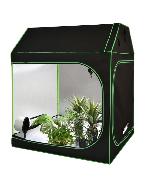 Costway Grow Tent Kit Hydroponics Indoor System Aluminum Plant Room Reflective Oxford Cloth 150x150cm, hi-res image number null