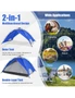 Costway 2 in 1 Pop Up Tent Instant Up 4 Person Sun Shade Shelter Beach Canopy Double Door Family Outdoor Hiking, hi-res