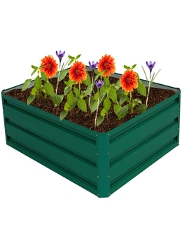 Costway Outdoor Raised Garden Bed Vegetable Planter Box Herbs Flower Yard Patio  100 x 80 x 30 cm