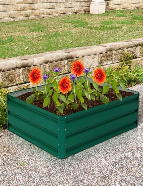 Costway Outdoor Raised Garden Bed Vegetable Planter Box Herbs Flower Yard Patio  100 x 80 x 30 cm, hi-res image number null