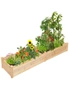 Costway Wood Raised Garden Bed Outdoor Vegetable Planter Box Herbs Flower Yard Patio 246x 62 x 26 cm, hi-res