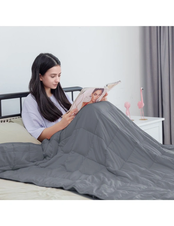 Costway 9KG Queen Size Weighted Blanket Adult Heavy Gravity Blankets With Duvet Quilts Relax Deep Sleep, hi-res image number null
