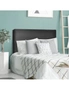 Costway Single Bed Head Wall-Mounted Headboard PU Leather Upholstered Bed Frame Black, hi-res