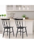 Costway Set of 2 Modern Dining Chairs Industrial Bar Stool Kitchen Bar Stools Metal Home Cafe Pub Black, hi-res