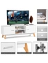Costway TV Cabinet Entertainment Unit Stand Living Furniture Display Shelf w/Storage Caibnet Home Bedroom 140cm, hi-res