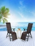 Costway 2x Outdoor Reclining Chairs Rattan Dining Recliner Armchairs Beach Outdoor Camping Patio Garden Backyard, hi-res