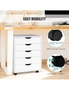 Costway 5-Drawer Filing Cabinet Mobile Storage Cabinet Wood Tallboy Chest of Drawers Beside Bedroom Home Office, hi-res