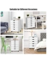 Costway 5-Drawer Filing Cabinet Mobile Storage Cabinet Wood Tallboy Chest of Drawers Beside Bedroom Home Office, hi-res