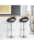 Costway 2x Metal Bar Stools Swivel Cafe PU Leather Dining Chair Counter Stools Kitchen Bistro Gas Lift Black, hi-res