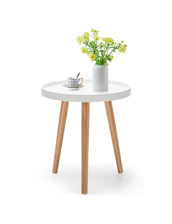Costway Round Coffee Table Modern Side End Table Storage Nightstand Sofa Bedside Table Home Furniture, hi-res image number null
