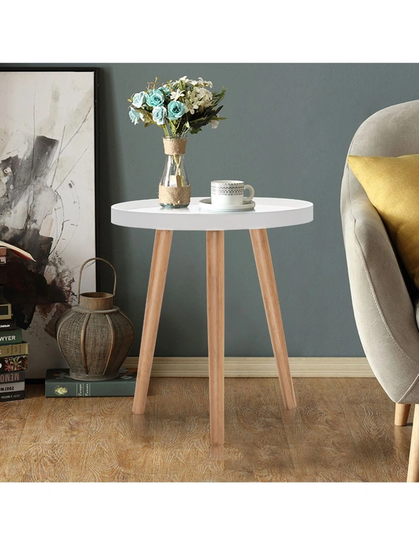 Costway Round Coffee Table Modern Side End Table Storage Nightstand Sofa Bedside Table Home Furniture, hi-res image number null