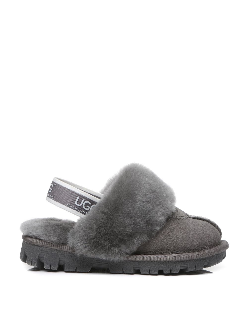 Grey and black deals ugg slippers