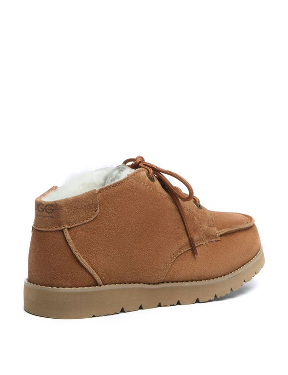 Australian Shepherd UGG Lace Up Ankle Sheepskin Casual Men Boots Ryan, hi-res image number null
