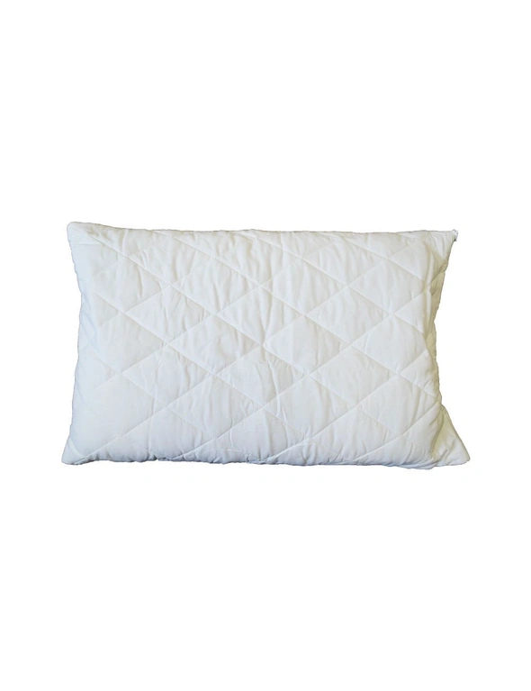 Bonwin Homewares Pair of Quilted Cotton Covered Pillow Protector, hi-res image number null