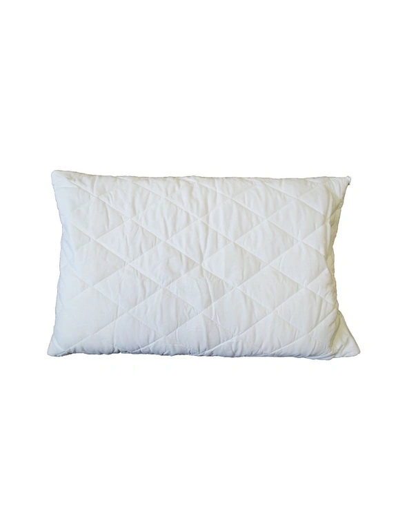 Bonwin Homewares Pair of Quilted Cotton Covered Waterproof Pillow Protector, hi-res image number null