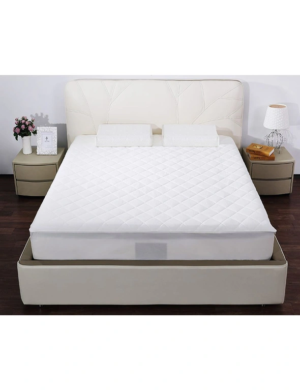 Bonwin Homewares Quilted Cotton Covered Mattress Protector, hi-res image number null
