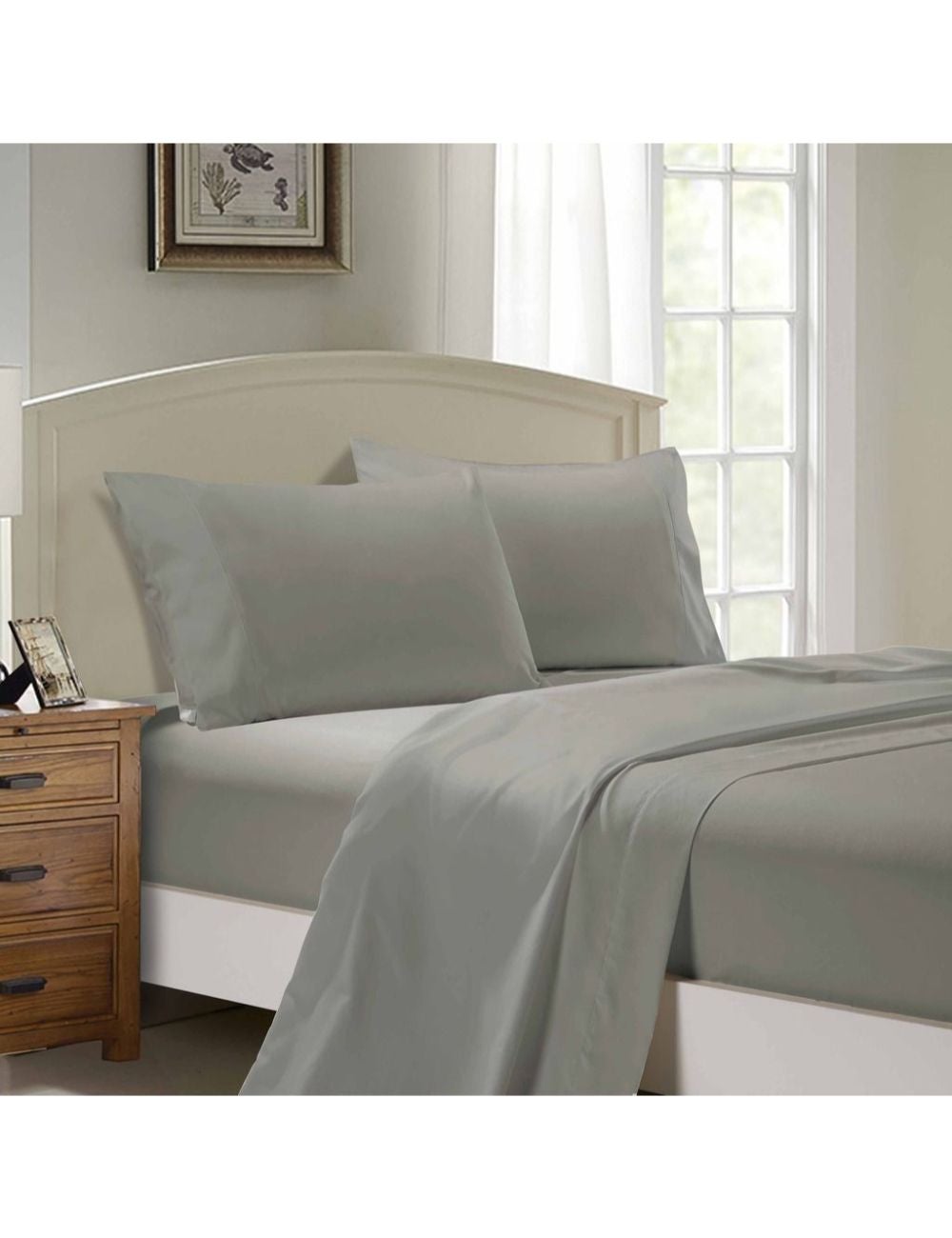 Fabric Fantastic 1000TC Ultra Soft Flat & Fitted Sheet Set Single ...