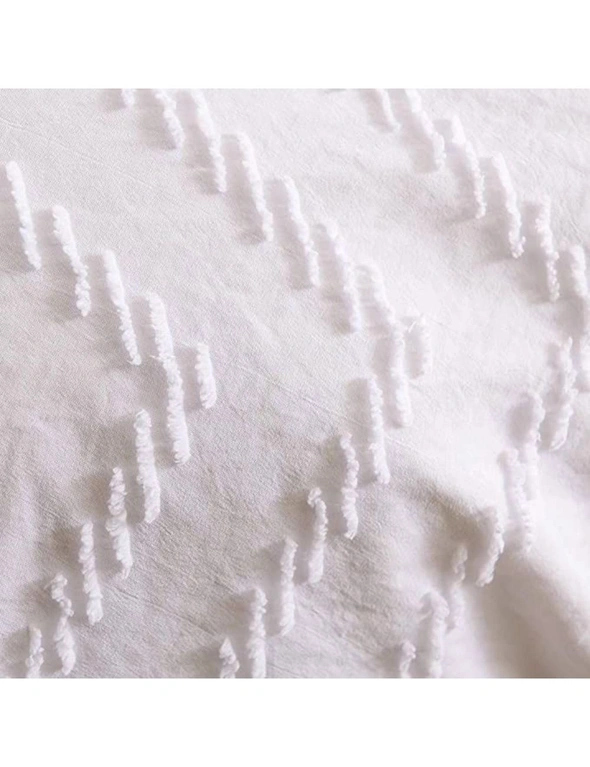 Fabric Fantastic Tufted Boho Wave Jacquard Doona Duvet Quilt Cover Set-Queen/King/Super King Size, hi-res image number null
