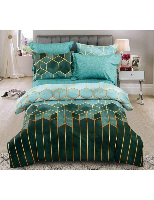 Fabric Fantastic Giverny Quilt/Doona/Duvet Cover Set-Queen/King/Super King Size, hi-res image number null
