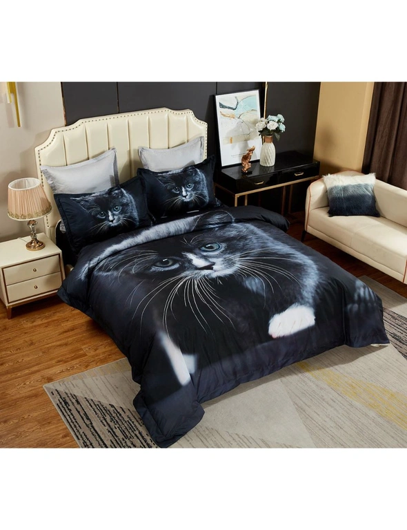 Fabric Fantastic Cat Quilt/Doona/Duvet Cover Set-Queen/King/Super King Size, hi-res image number null