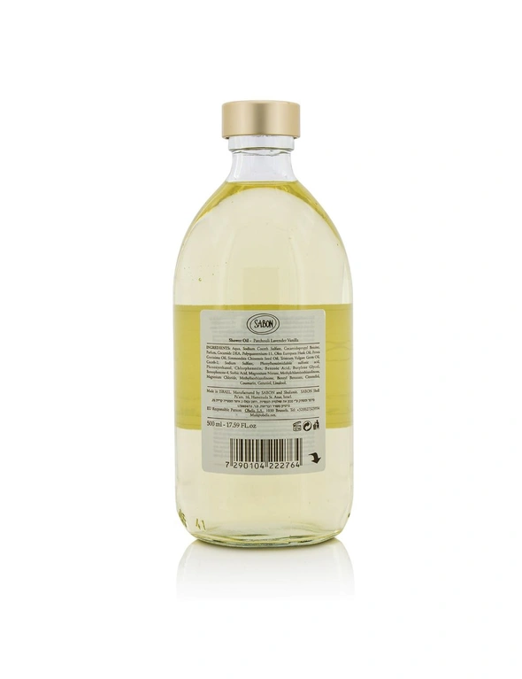 Sabon Shower Oil - Patchouli Lanvender Vanilla 500ml/17.59oz, hi-res image number null