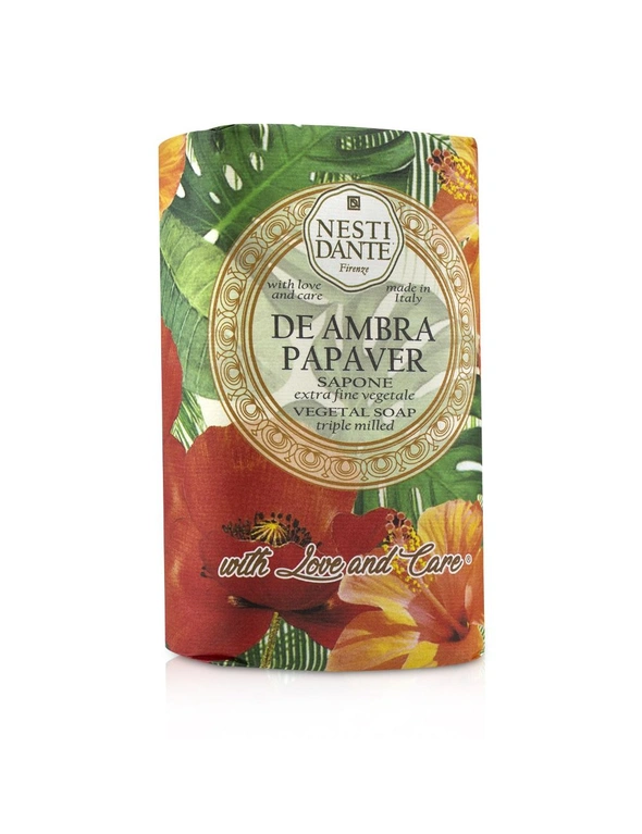 Nesti Dante Triple Milled Vegetal Soap With Love & Care - De Ambra Papaver 250g/8.8oz, hi-res image number null