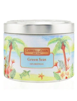 The Candle Company (Carroll & Chan) 100% Beeswax Tin Candle - Green Seas (8x6) cm
