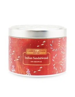 The Candle Company (Carroll & Chan) 100% Beeswax Tin Candle - Indian Sandalwood (8x6) cm