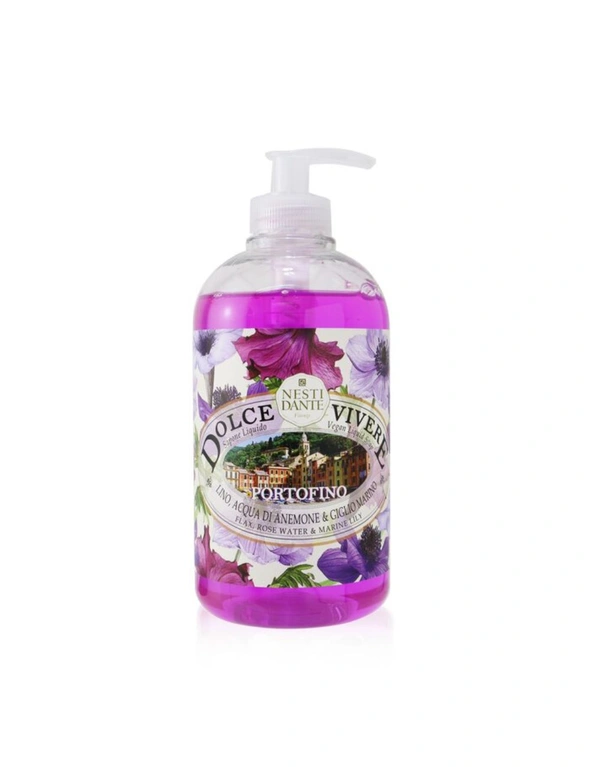 Nesti Dante Dolce Vivere Vegan Liquid Soap - Portofino -Flax, Rose Water & Marine Lily 500ml/16.9oz, hi-res image number null