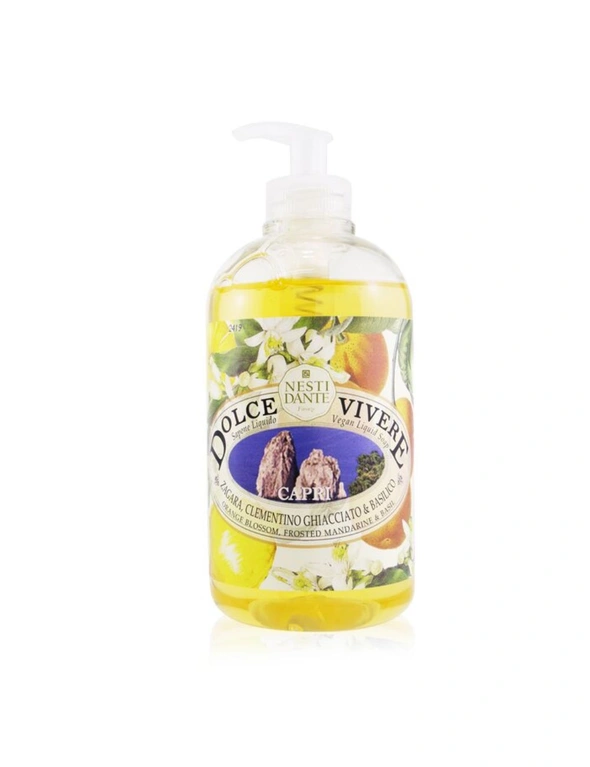 Nesti Dante Dolce Vivere Vegan Liquid Soap - Capri - Orange Blossom, Frosted Mandarine & Basil 500ml/16.9oz, hi-res image number null