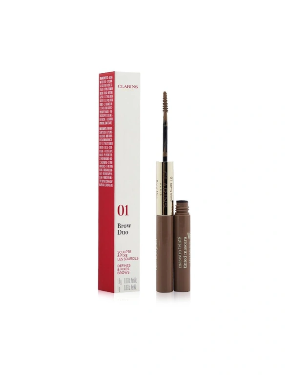 Clarins Brow Duo (1x Brow Pencil, 1x Tinted Mascara) - # 01 Tawny Blond 2.8g/0.09oz, hi-res image number null