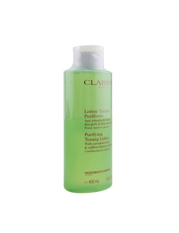 Clarins Purifying Toning Lotion with Meadowsweet & Saffron Flower Extracts - Combination to Oily Skin 400ml/13.5oz, hi-res image number null