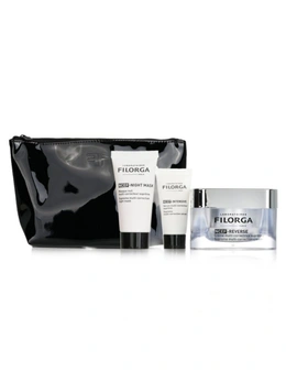 Filorga Anti-Ageing Revolution Gift Set  (Limited Edition): 1x NCEF-Reverse Cream 50ml + 1x NCEF-Night Mask 15ml + 1x NCEF-Intensive Serum 7ml +1bag 3pcs+1bag