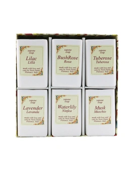 Nesti Dante Floral Notes Soap Set: (Lilac + BushRose + Tuberose + Lavender+ Waterlily + Musk) 6x 100g/3.5oz