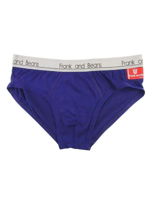 Frank and Beans Purple Briefs Mens Underwear, hi-res image number null