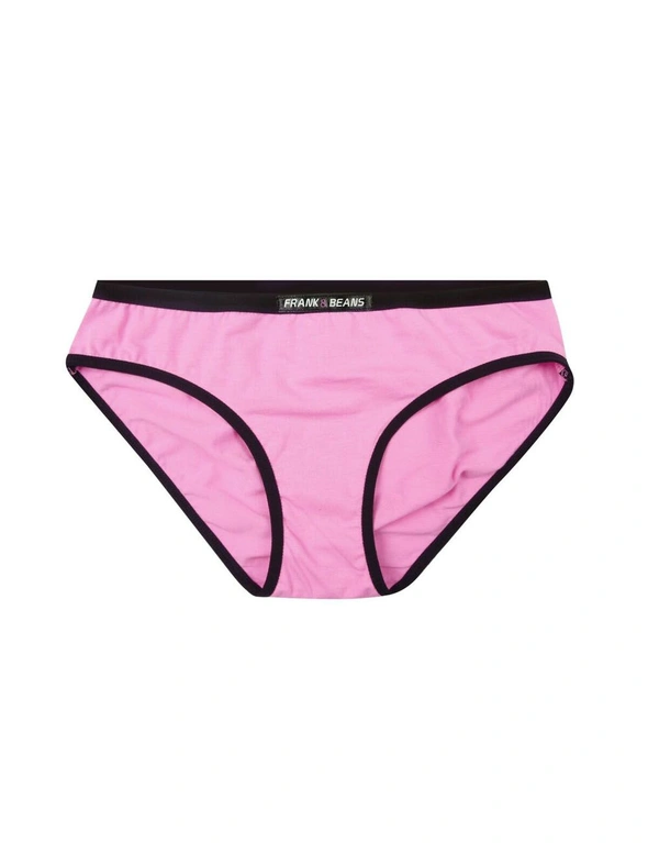 Frank and Beans Pink Bikini Brief Womens Underwear, hi-res image number null
