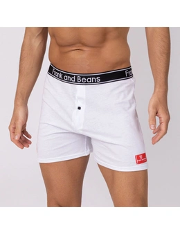 Frank and Beans White Boxer Shorts Mens Underwear
