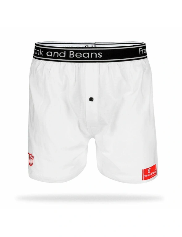 Frank and Beans White Boxer Shorts Mens Underwear, hi-res image number null