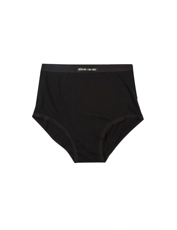 Frank and Beans Black Full Brief Womens Underwear, hi-res image number null