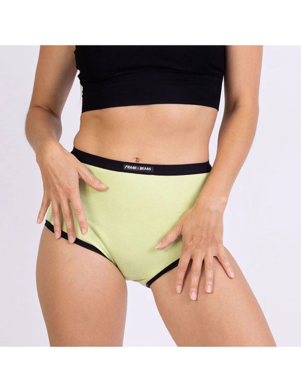 Frank and Beans Green Full Brief Womens Underwear, hi-res image number null