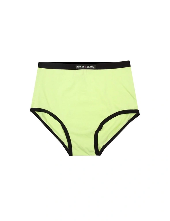 Frank and Beans Green Full Brief Womens Underwear, hi-res image number null