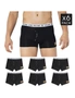Frank and Beans 6 Pack Midnight White Edition Boxer Briefs Mens Underwear, hi-res