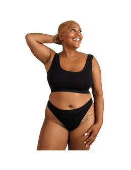 Frank and Beans 1 Ribbed G String Black Women Underwear