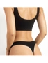 Frank and Beans 1 Ribbed G String Black Women Underwear, hi-res